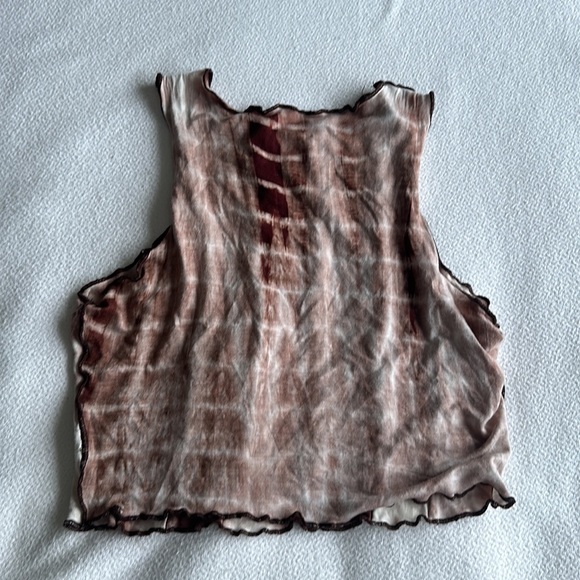 Brown tie dye tank top 🐻 - Picture 3 of 6